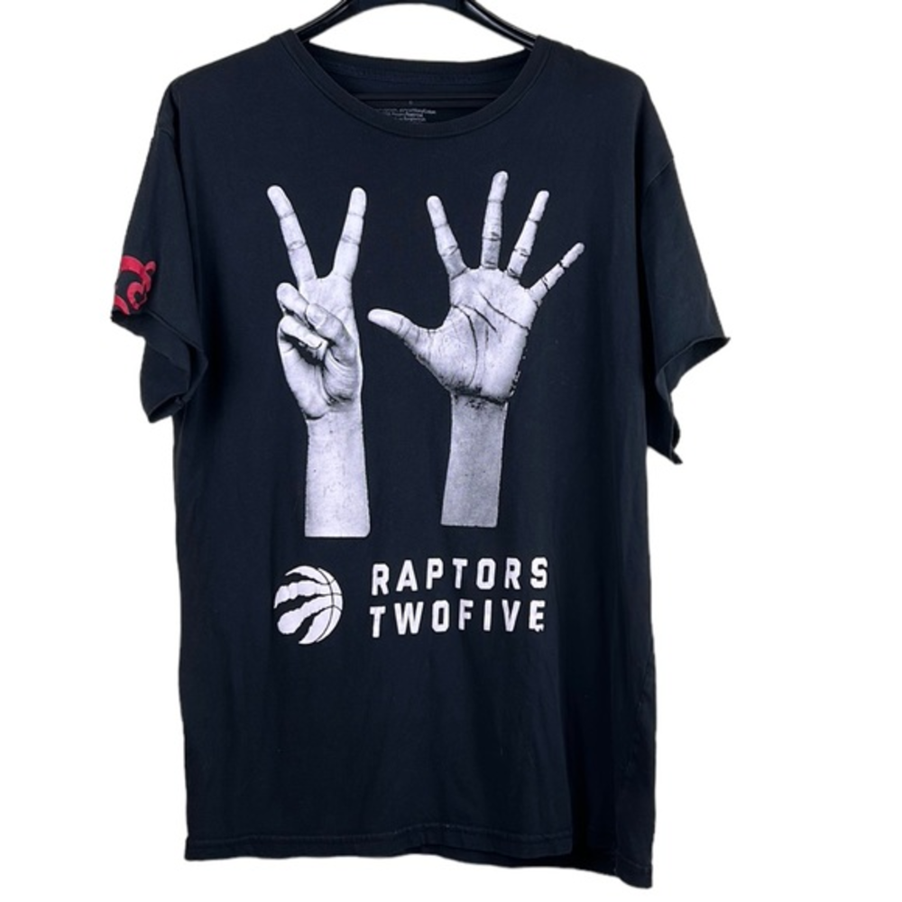 Toronto Raptors Two Five‎ 25 Anniversary Black Tee Shirt Coors Light size large
